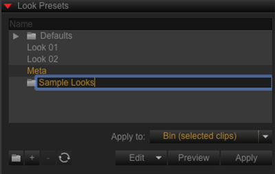 Look Preset Folder