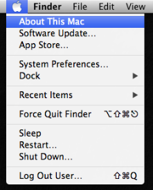 Select About This Mac