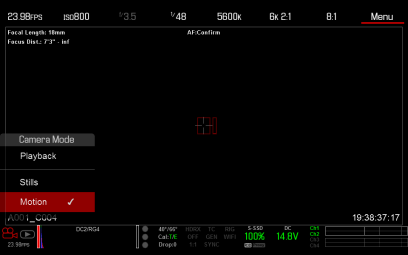Faites glisser le doigt vers le haut pour sélectionner un mode de caméra