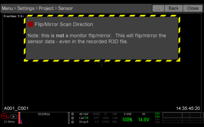 Flip/Mirror Scan Direction