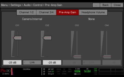 Pre-Amp Gain