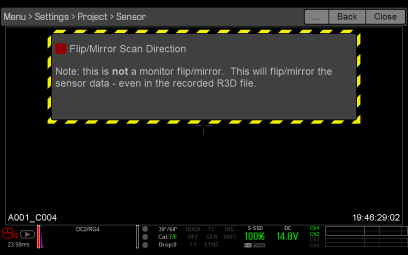 Flip/Mirror Scan Direction Flip/Mirror Scan Direction