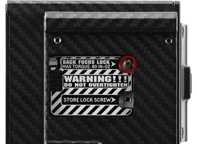 Back Focus Successfully Locked