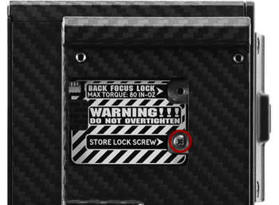 Remove Screw from Store Lock Screw Position