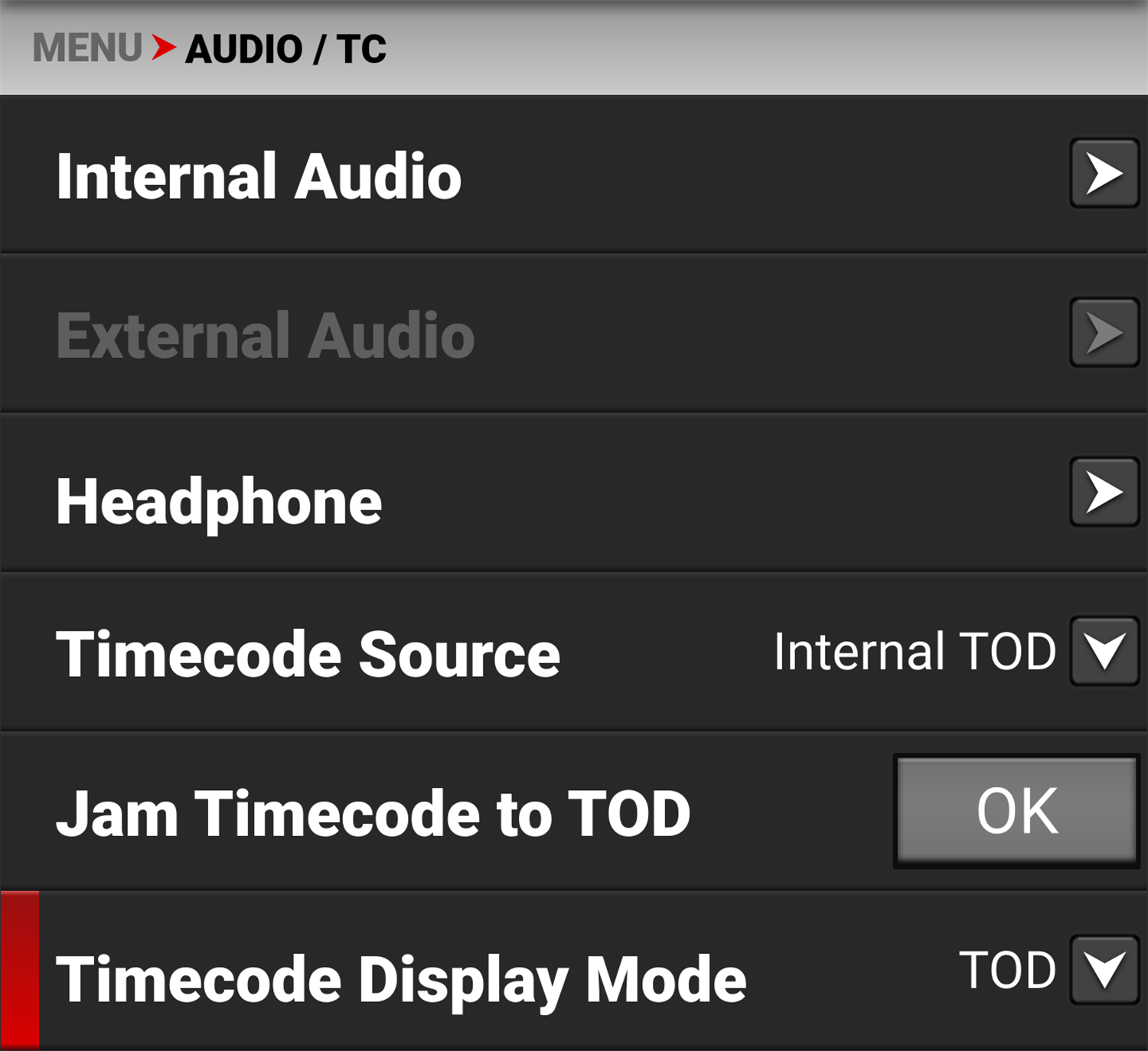 Timecode Display Mode