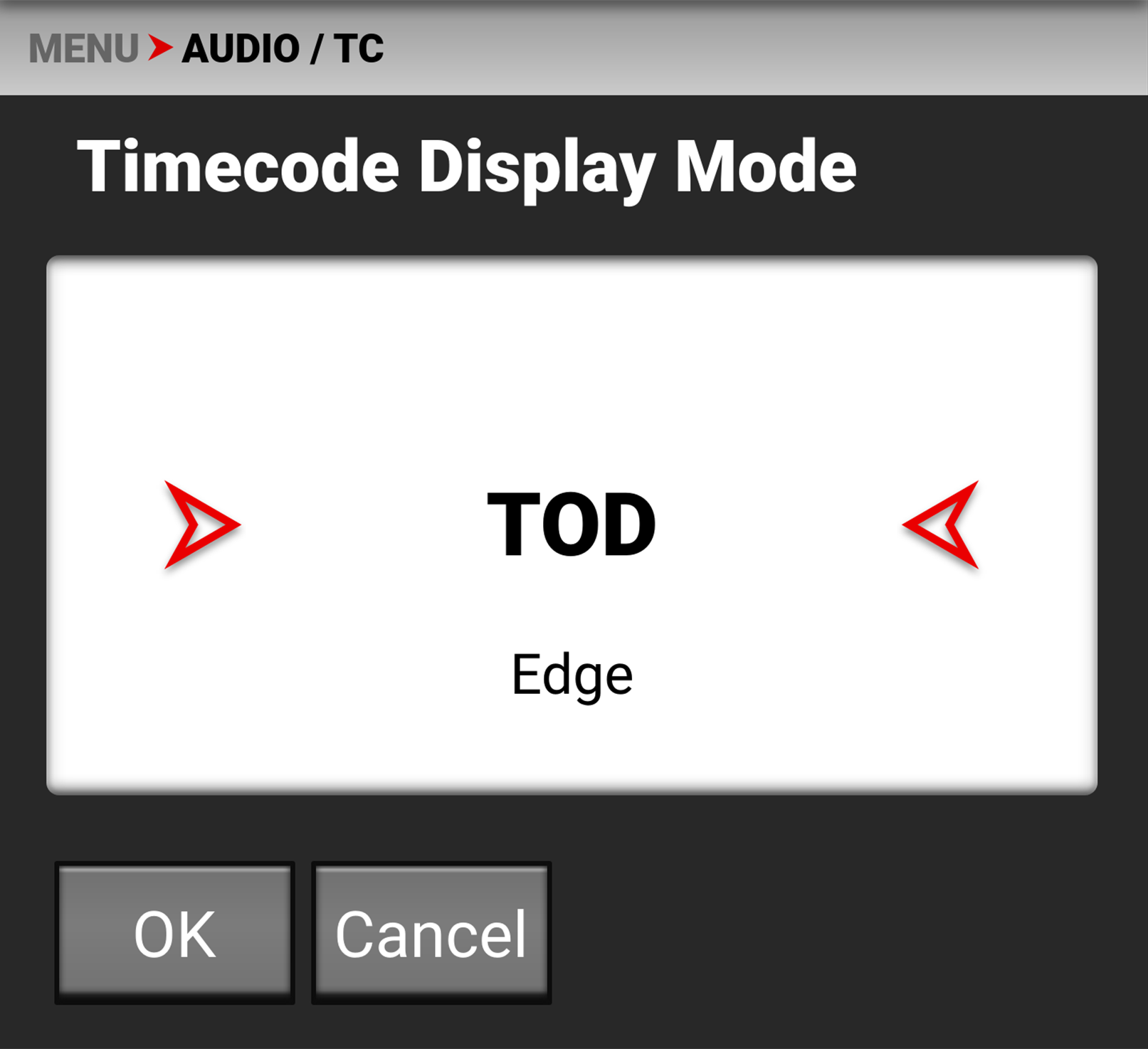Timecode Display Mode