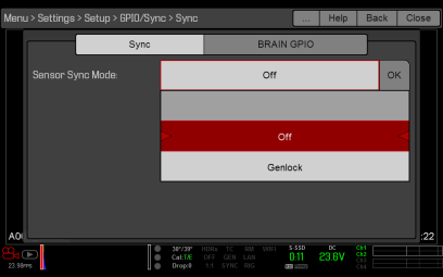 Sync Menu