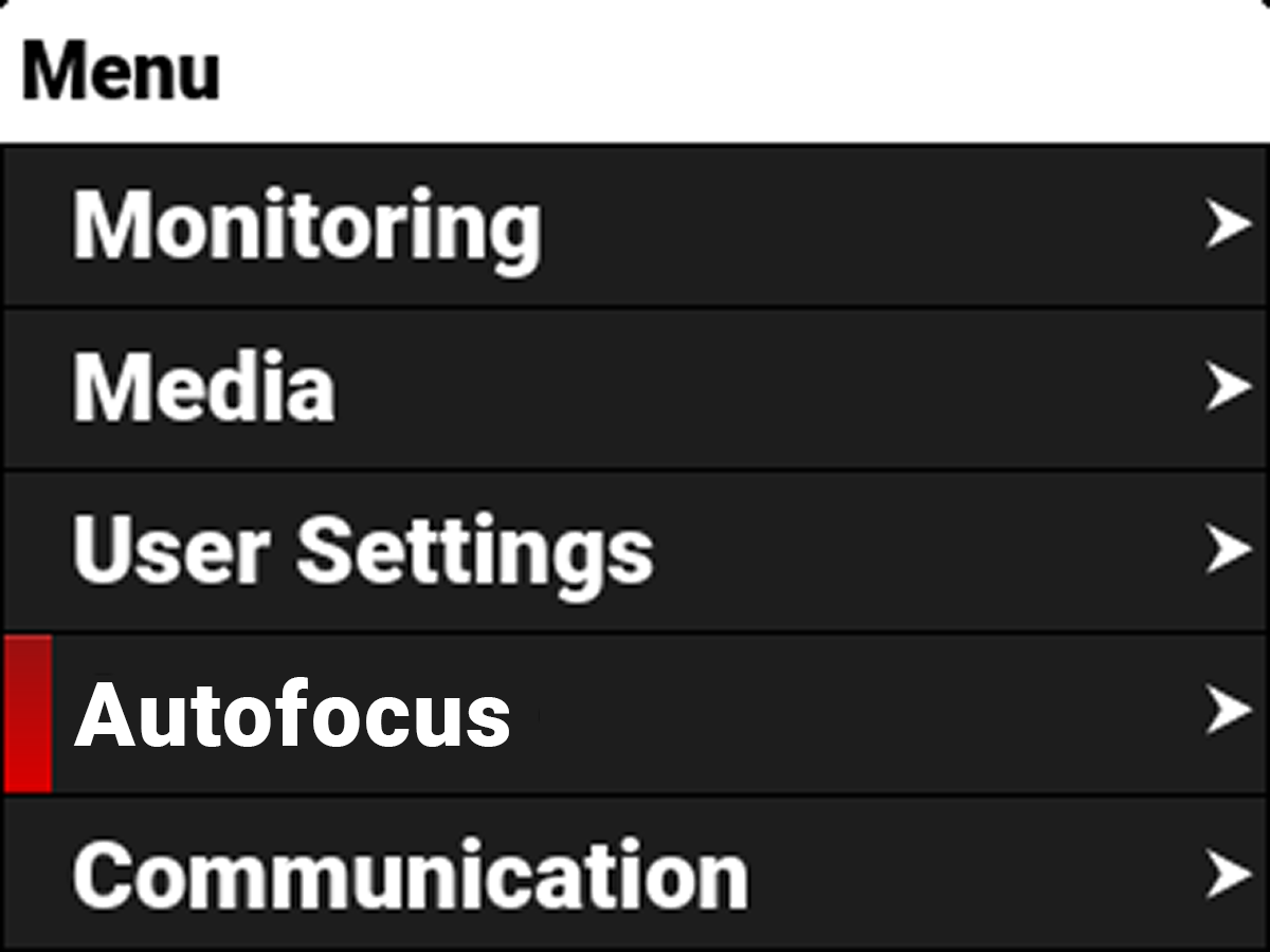 Auto Focus Windows Autofocus Menu