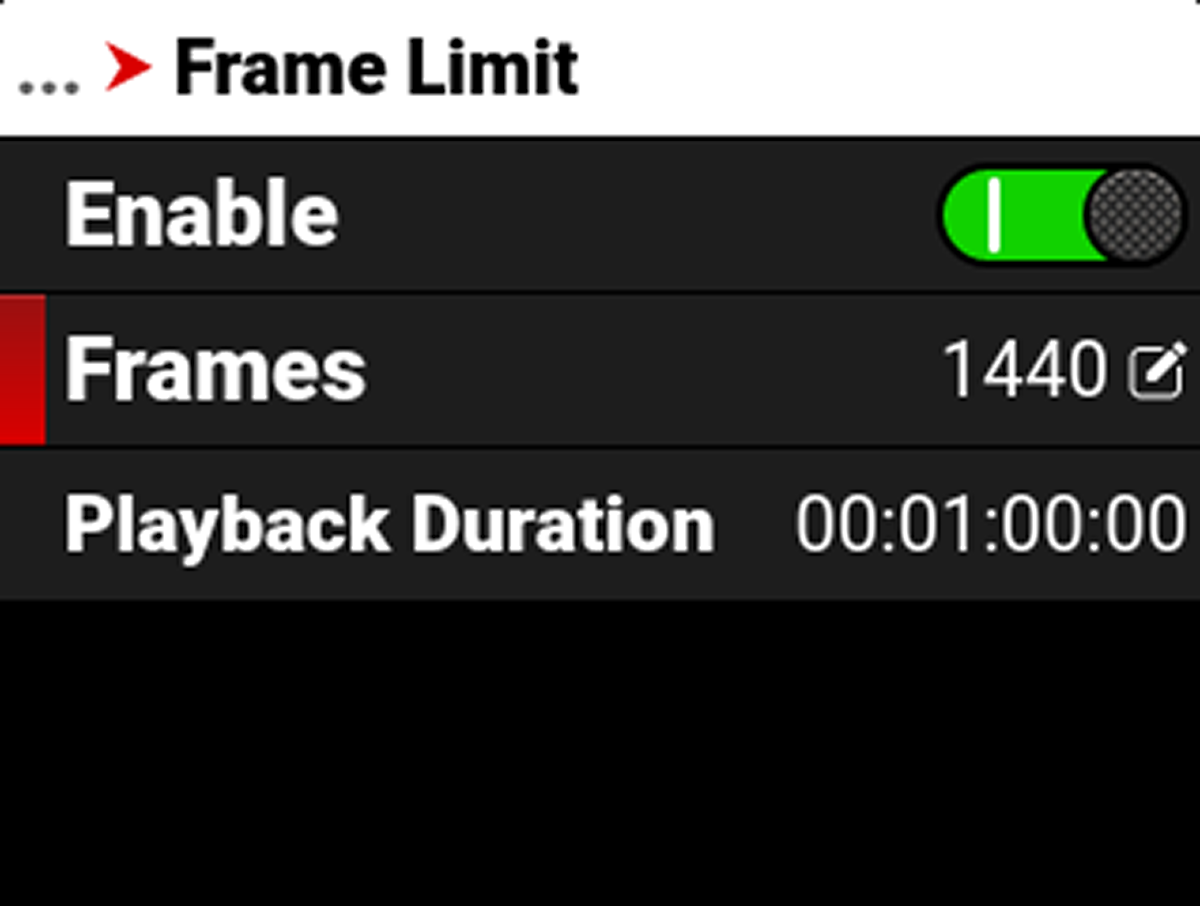 Frame Limit