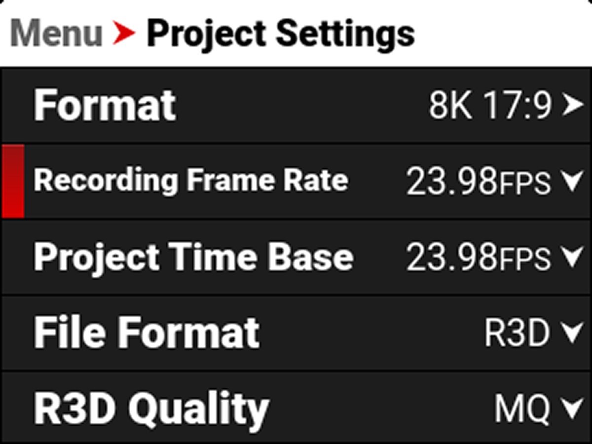 Recording Frame Rate