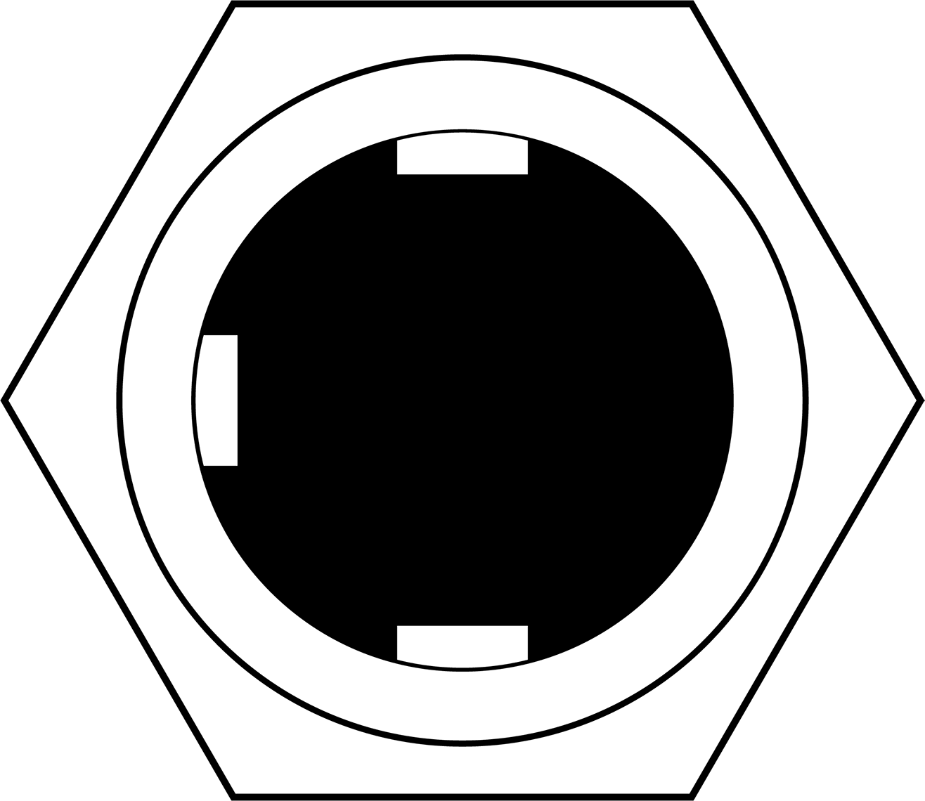Front Face of the DC In Power Input Connector (Looking at the Camera)