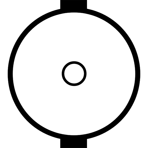 Front Face of the DC In Power Input Connector (Looking at the Camera)